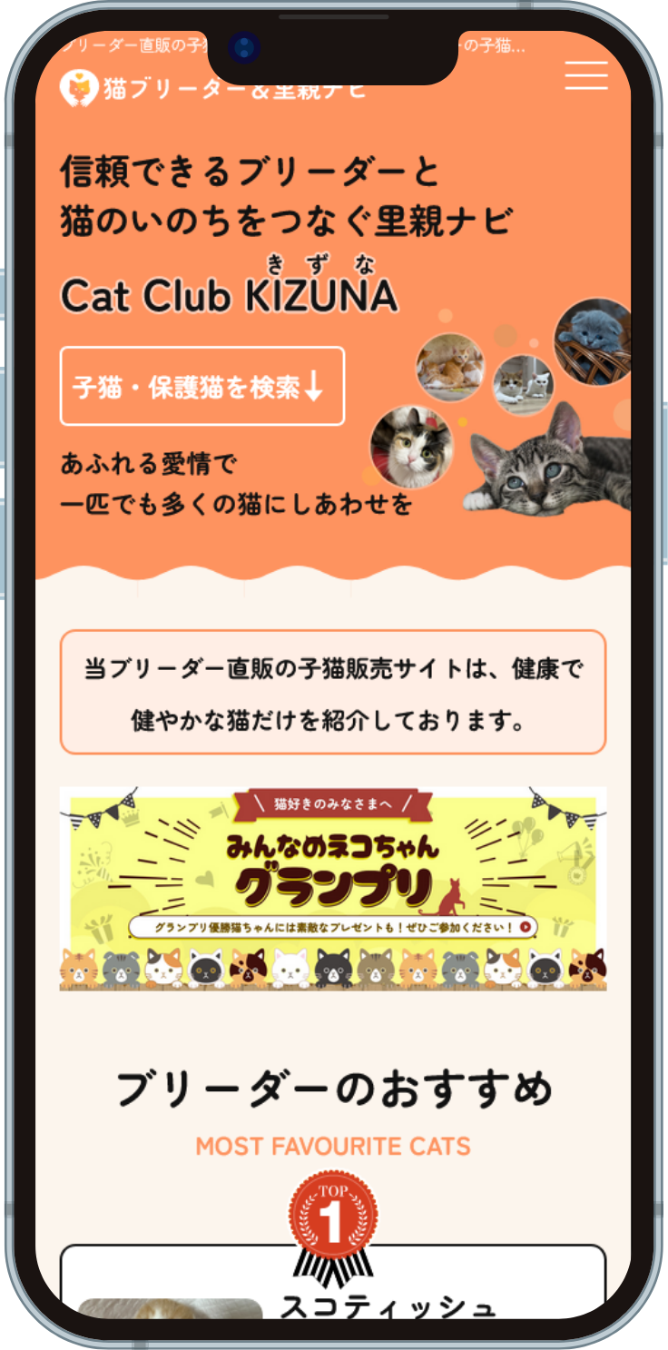 Cat Club KIZUNA（猫ブリーダー&里親ナビ）