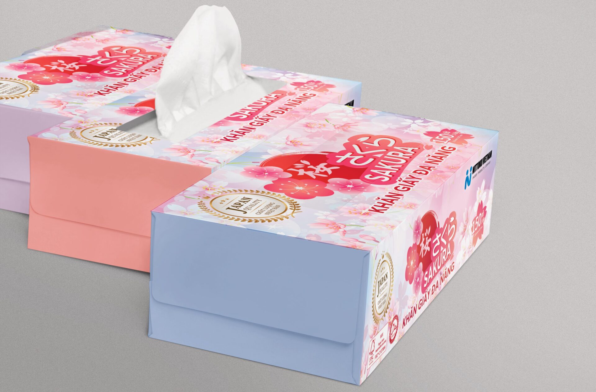 Designing tissue packaging for NITTOKU Vietnam Co., Ltd